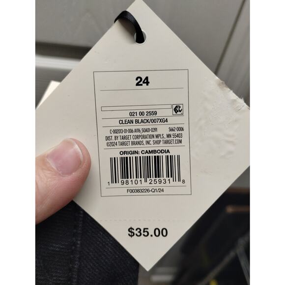 AVA & VIV NWT Plus Size 24 Black Wide Leg High-Rise Relaxed Fit Stretch Jeans - Picture 7 of 7